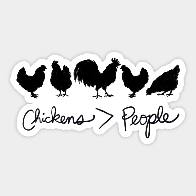 Chickens > People Sticker by IllustratedActivist